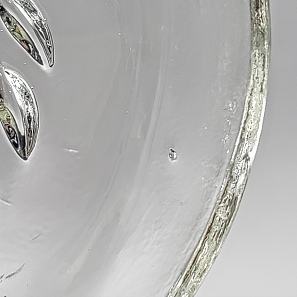 Federal Glass Hospitality Homestead Wheat Clear Snack Plates Set 4 MCM Vtg - Picture 4 of 8